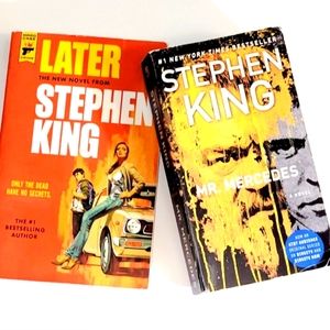 Stephen King, 'Later' and 'Mr. Mercedes' Paperback Books, Novels, Used Condi…